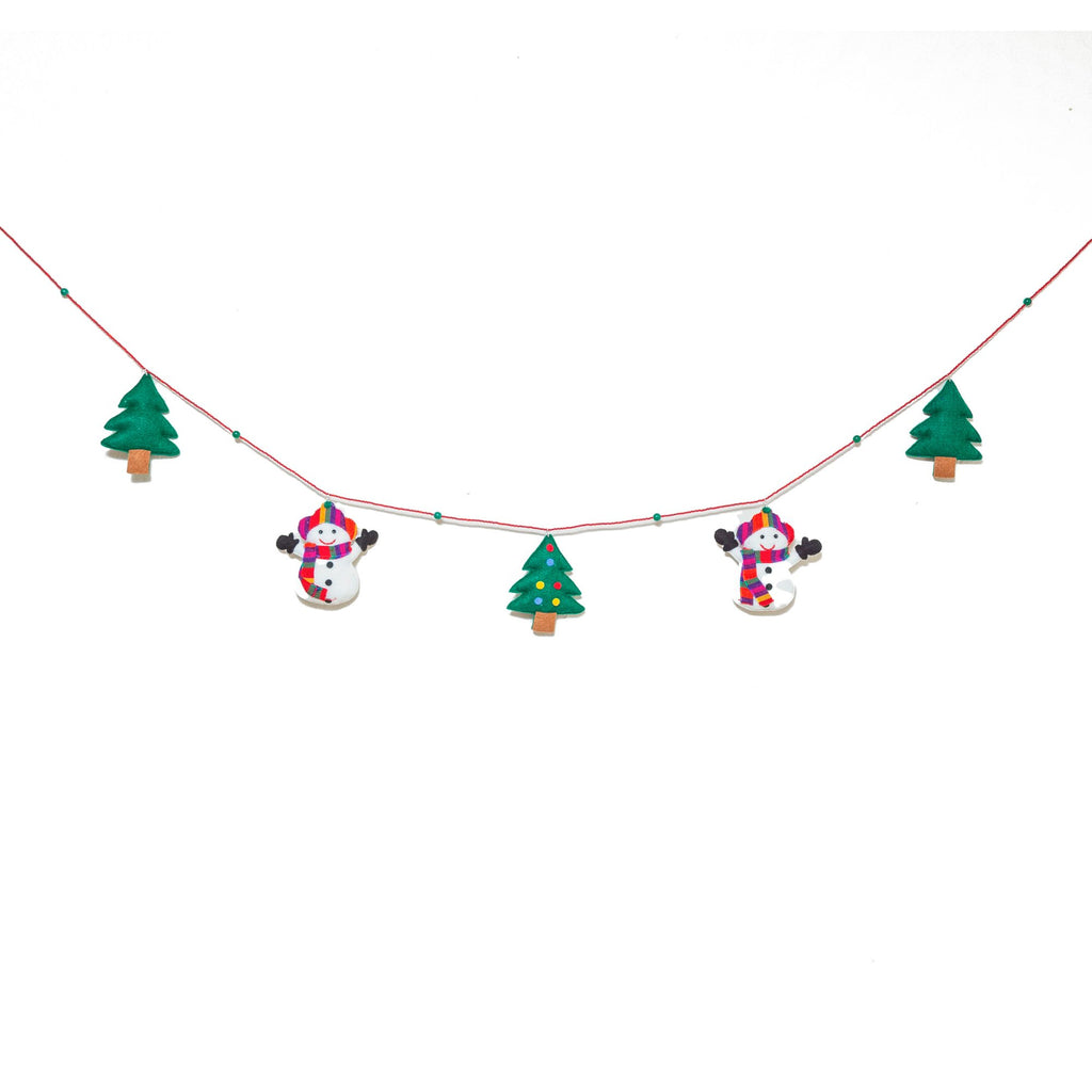 Snowman & Christmas Tree Garland