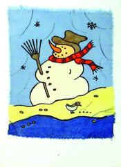 Snowman Batik Greeting Cards